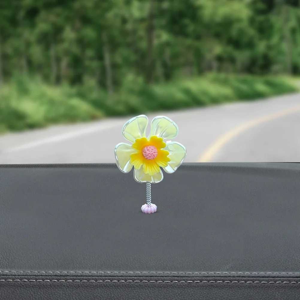 5 Pcs Car Shaking Head Flower Decoration Blown Cars for Ornaments Miniature Electric