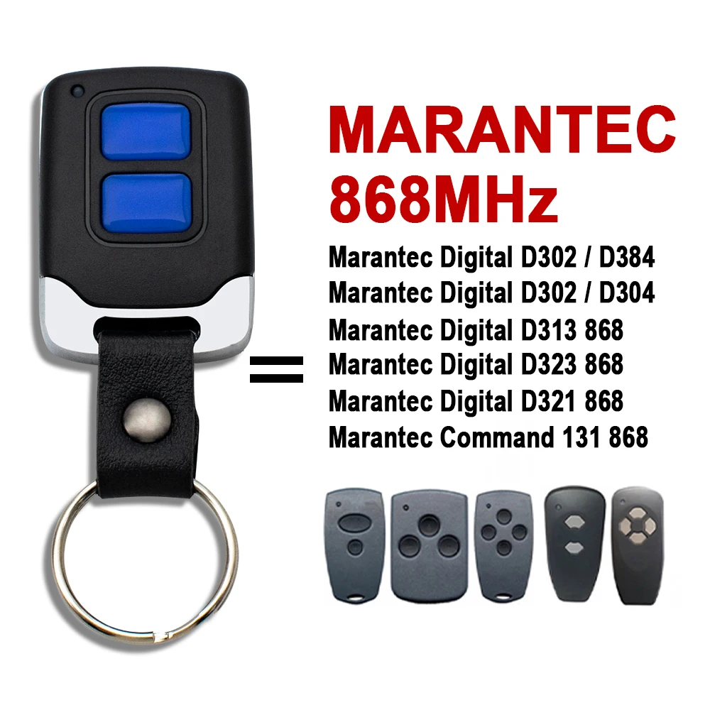 

Дубликатор MARANTEC 868 МГц, пульт дистанционного управления для гаража, 100% клон Marantec Digital 302 304 382 384 313 321 312 868 Открывалка для ворот