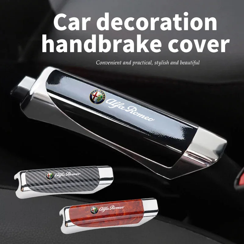 Protector de Freno de Mano para Interior de Coche ABS, Cubierta para Alfa Romeo Giulia, Stelvio, Giulietta 159, 147, 156, 166, Accesorios, Cubierta para Llaves
