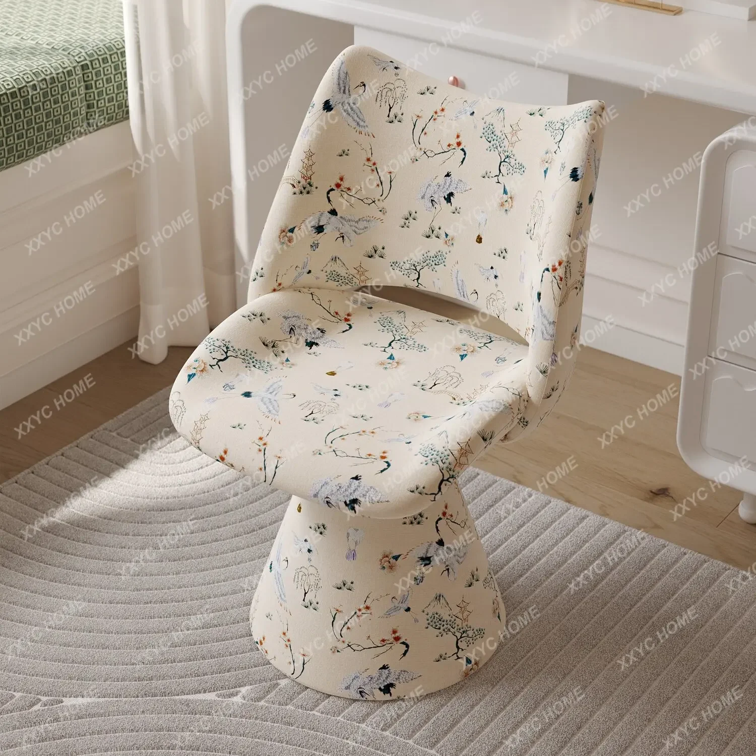 

Cream style makeup stool for homeclassy bedroom back chair beauty salon dressing chair girl medieval style makeup chair