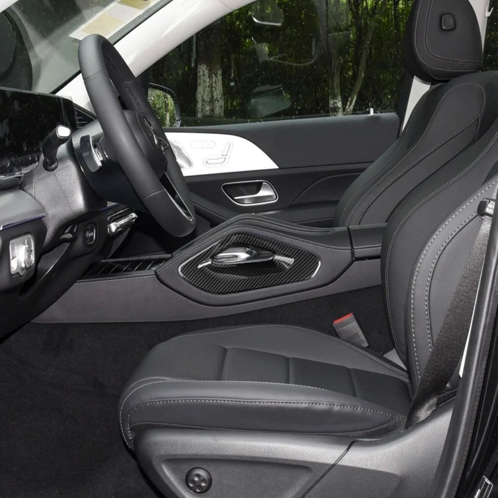 

Защитная накладка на подлокотник центральной консоли, боковой стиль из углеродного волокна для Mercedes Benz GLE GLS 2020-2023 гг.