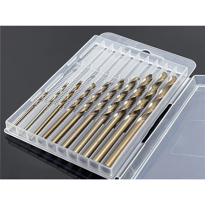 1Pc/2Pcs Twist Drill Empty Box Storage Box Toolbox Tool Accessories Woodworking Drill Bit 5/10 Grid Transparent Plastic Box