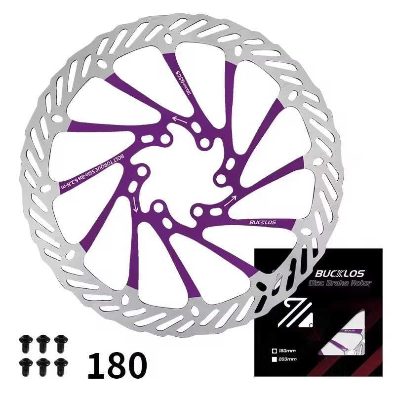 BUCKLOS Ultralight MTB Bike Hydraulic Disc Brake Rotor 160/180/203mm Mountain Road Racing Bicycle Brake Disc with 6 Free Bolts - Image 20