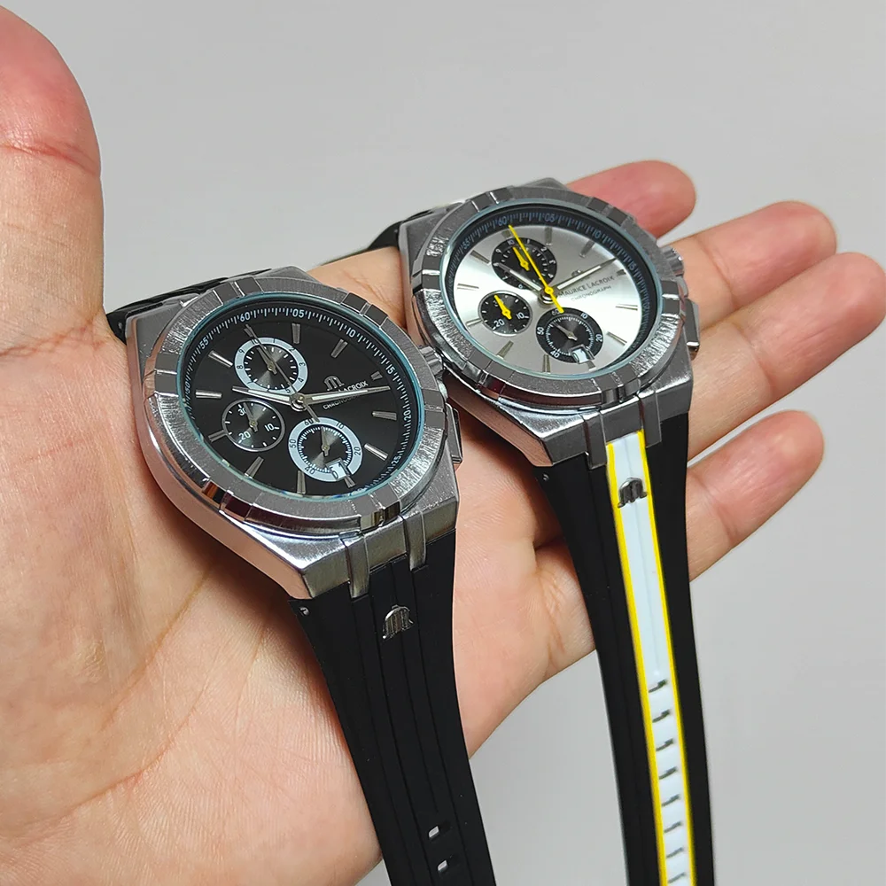 Relojes de Marca Maurice Lacroix Únicos y Elegantes para Hombre, Reloj de Pulsera Cronógrafo Multifunción, Reloj de Cuarzo Precioso para Negocios, Relojes Masculinos AAA
