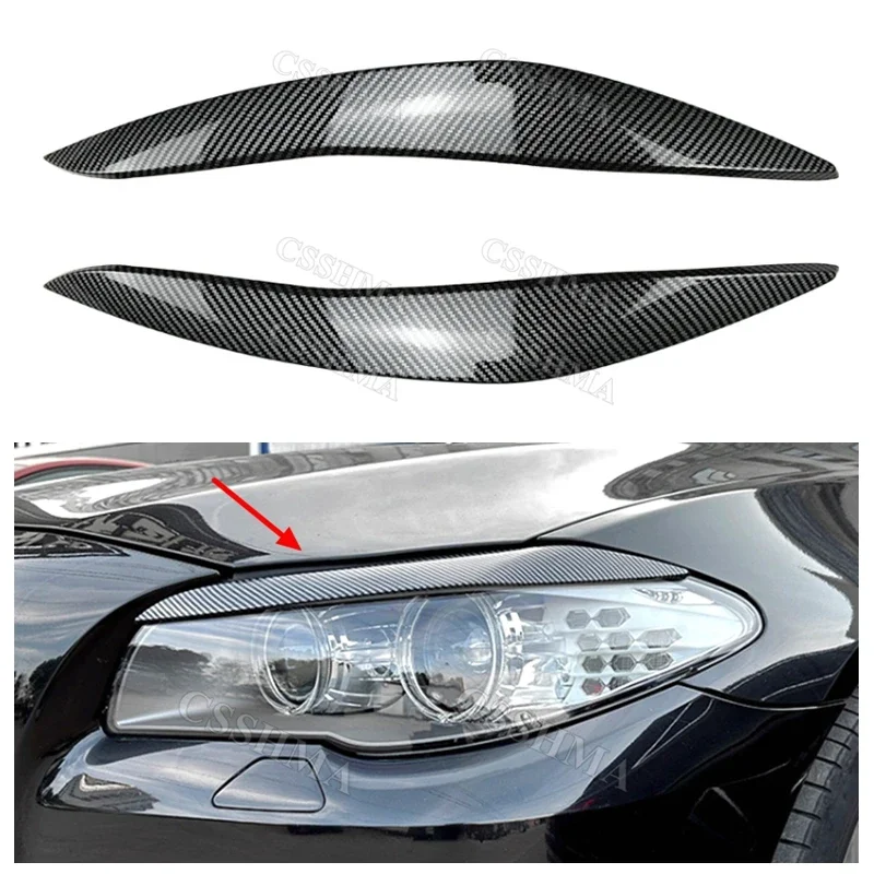 For BMW 5 Series F10 F11 Pre-LCI 2011-2014 Headlight Eyelid Trim Exterior Modification Accessories