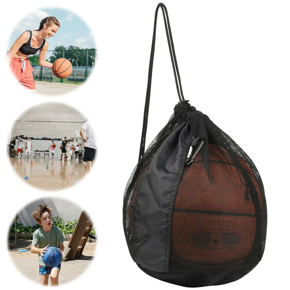 Single Ball Bag Sport Game Ball Storage Bag Drawstring Sling Back Bag Basketball Bag for Basketball Volleyball Soccer Football