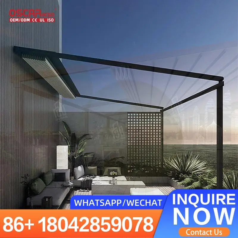 

Outdoor Automatic Folding Sun Shading Canopy PVC Waterproof Expandable Awning for Car Garden and Outdoor Use Retractable Canopy