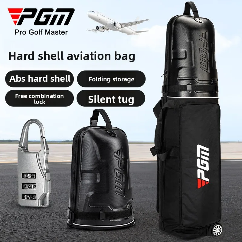 

Сумка для путешествий PGM Golf с жестким корпусом, мужская и женская, для перевозки в качестве ручной клади, водонепроницаемая, на колесиках, для мячей, HKB020