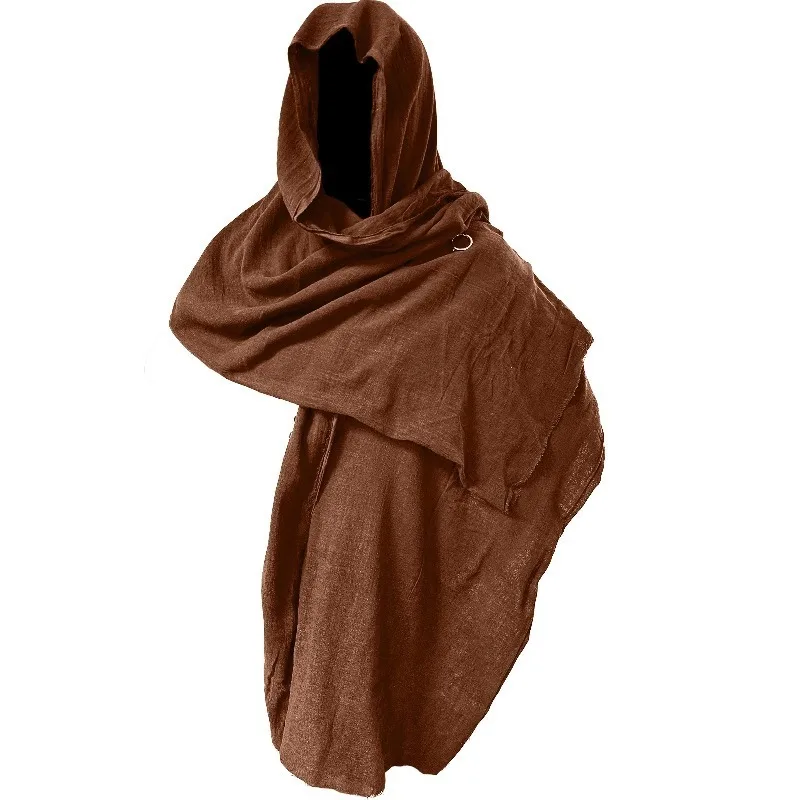 

1pcs Medieval Cotton Scarf Costume Renaissance Belt Hood Cape Cloak Halloween Pirate 130x230cm Scarf