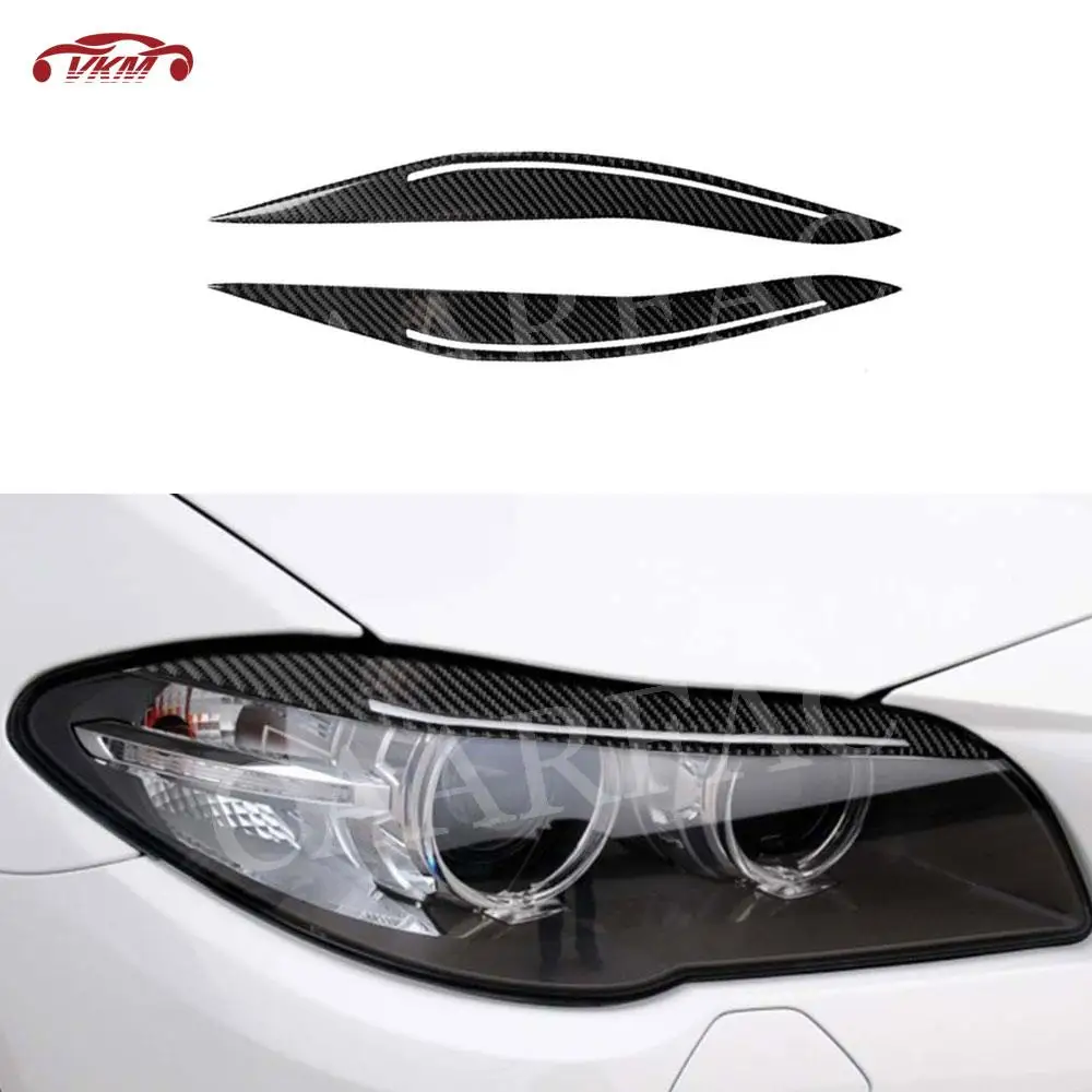 

Carbon Fiber Material Front Bumper Eyebrow Headlight Covers for BMW 5 Series F10 F18 520 525 2010-2016