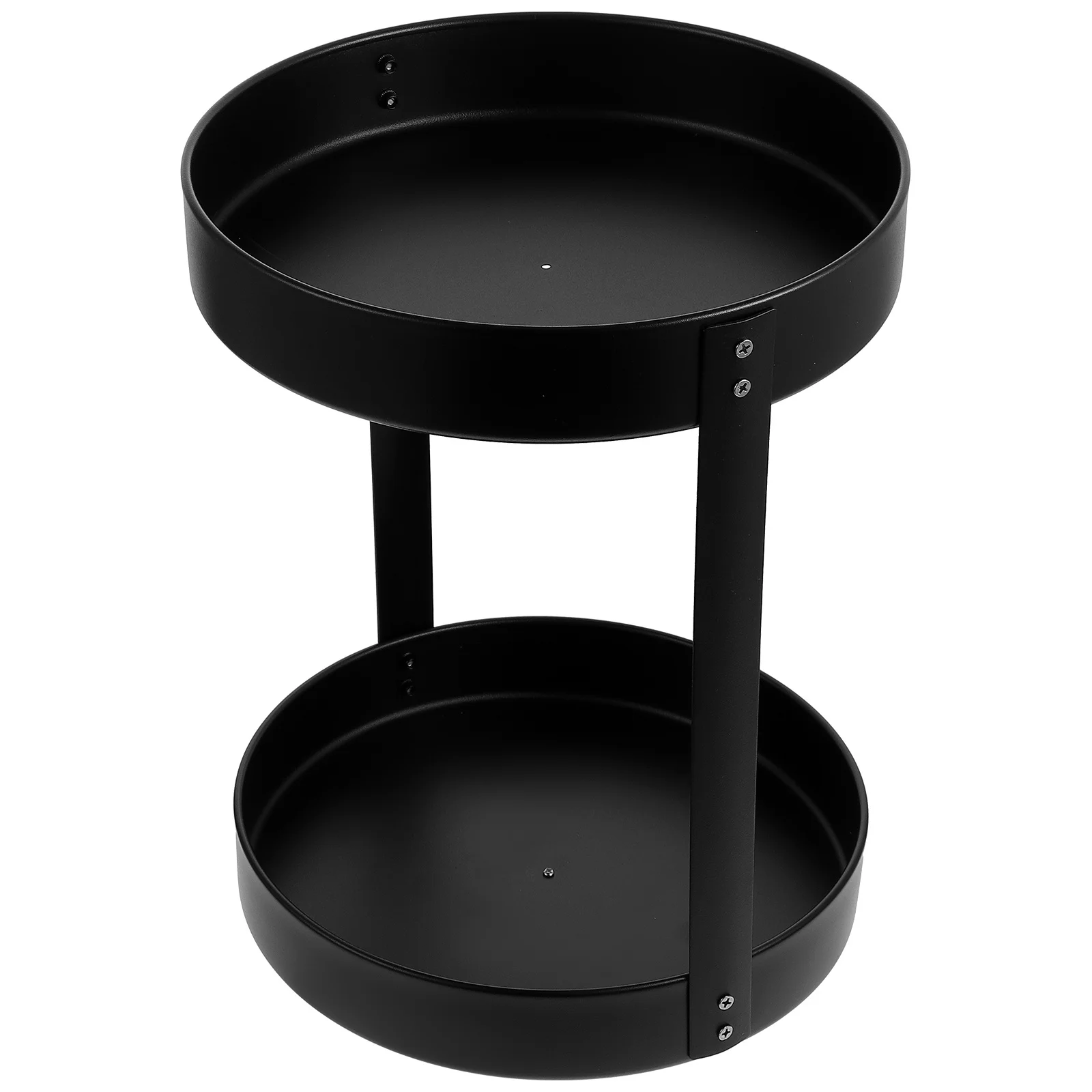 

Stainless Steel Condiment Rack Rotatable Kitchen Storage Tray Seasoning Bottle Organizer Household Sundries Holder