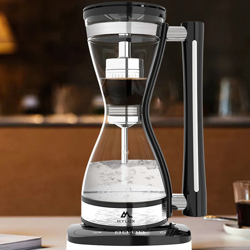 

Siphon Coffee Machine Home Semi-Automatic Small Coffee Pot American Office Bedroom High Borosilicate Glass Hourglass Shape