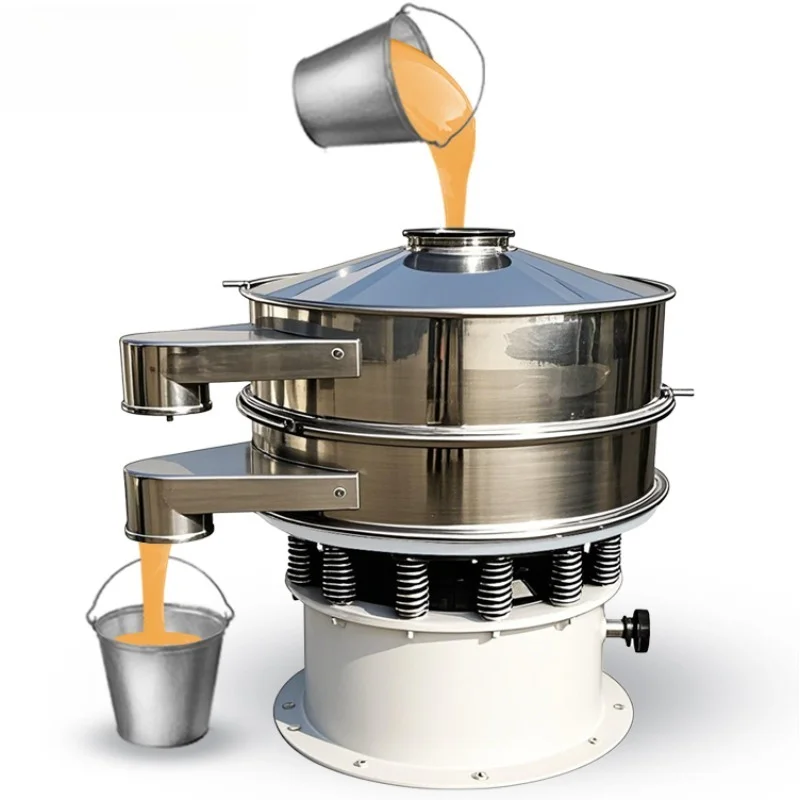 Stainless steel sanitary industrial juice screening equipment fine mesh rotating vibrating