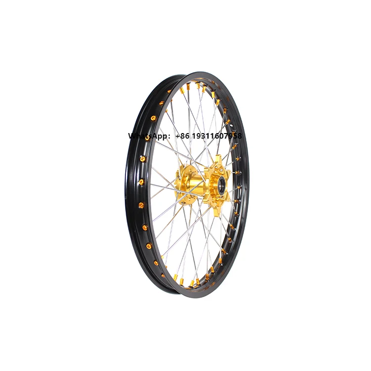 

Motorcycle Wheel Rims Front 1.60-21 Rear 2.15-18 Aluminum Alloy With Sprocket Disc Brake for CRF250R/X CRF450R/X Motorcycle Bike