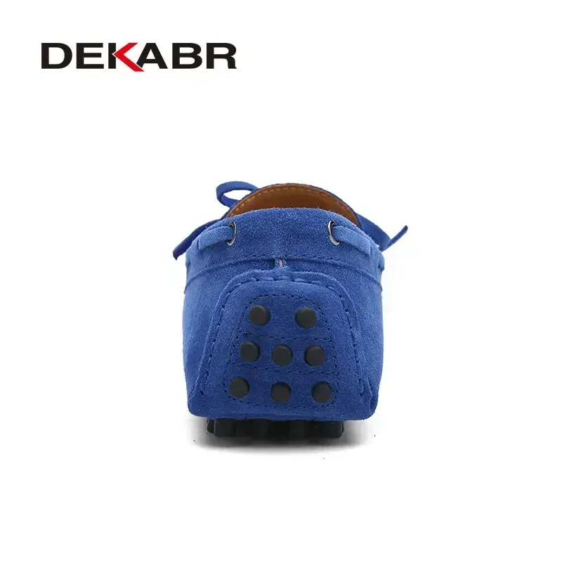 DEKABR Brand Big Size Cow Suede Leather Men Flats New Men Casual Shoes High Quality Men Loafers Moccasin Driving Shoes