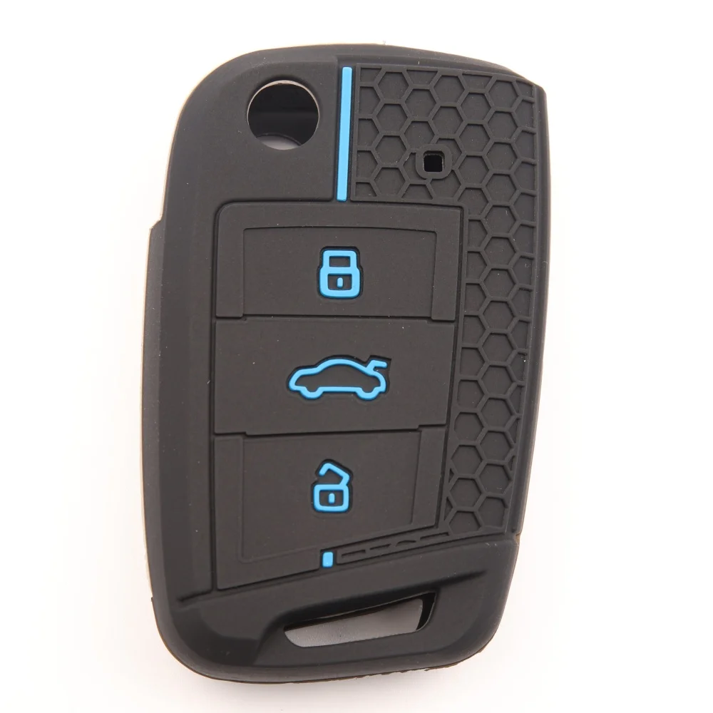Car Remote Key Case Cover for VW Golf 7 GTI POLO T-Cross T-Roc Touran Tiguan Skoda Octavia Rapid Kodiaq Fabia Seat Ibiza Leon