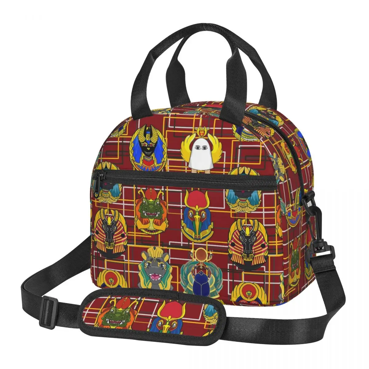 Egyptian Gods And Pharaohs Insulated Lunch Bags Thermal Bag Lunch Boxes Cooler Thermal Lunch Box Picnic Food Tote Bags for Woman