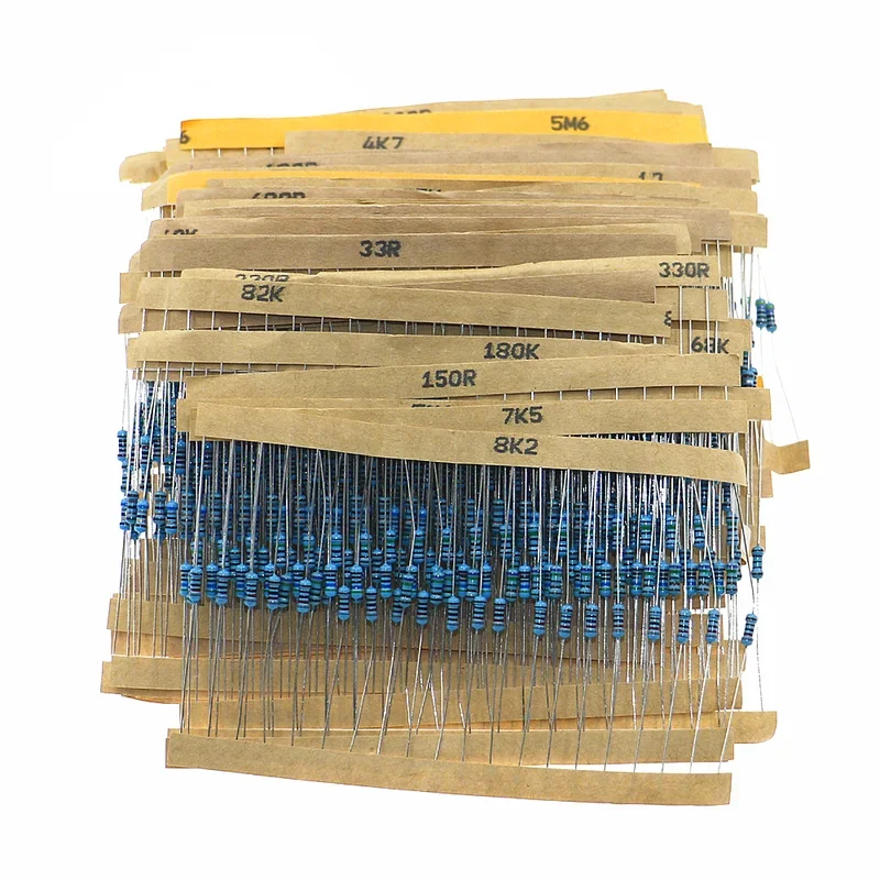1280 Stück 64 Werte 1/4 W 1 % 1 Ohm-10 m Metallschichtwiderstand Sortiment Kit Box Widerstand Proben Packung