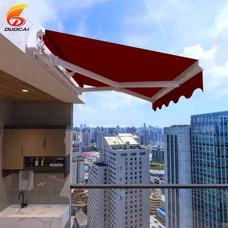 Best-selling Electric Telescopic Arm Outdoor Shade Tent With Lights Can Be Used For Lighting