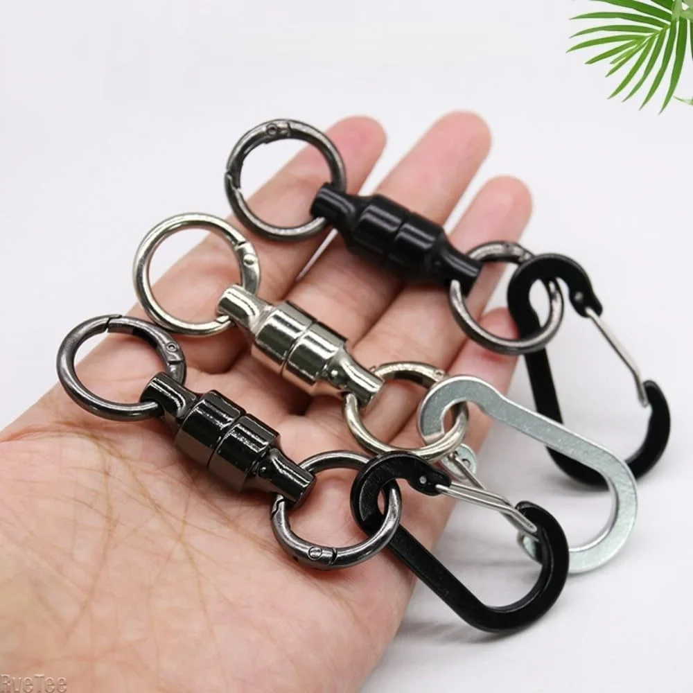 Magnetic Buckle Keychain Carabiner All Metal Anti Falling Outdoor Fishing Clip Tool Glove Hat Hook
