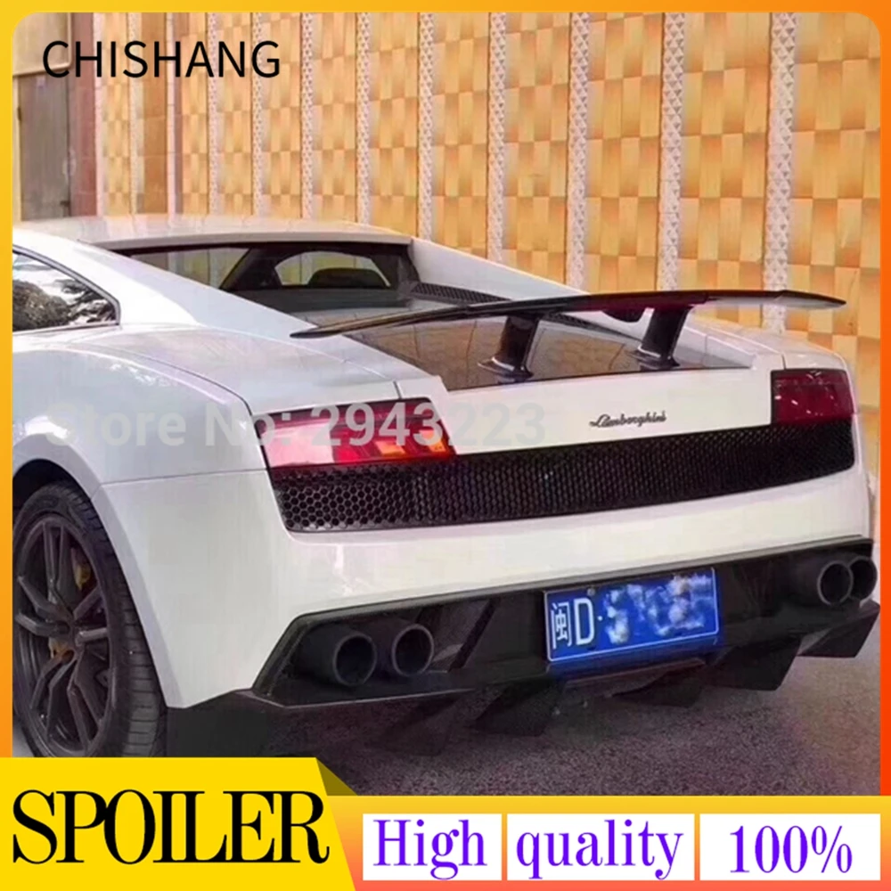 

Car Styling For Lamborghini Gallardo LP540/LP550/LP560 2007-2014 Real Carbon Fiber Rear Trunk Boot Lip Spoiler Wing Decoration