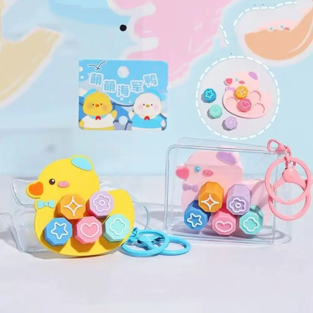 

Small Toy Bag Happy Sailor Duck Pendant Hanging Decoration Fun Design Happy Sailor Duck Keychain Small Size Cartoon