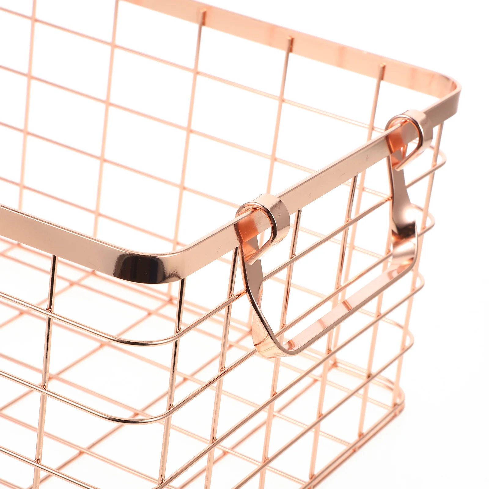 

Art Storage With Handle Fried Food Holder Wire Mesh Fruit Basket For Home Hotel Nordic Style Decorative Basket