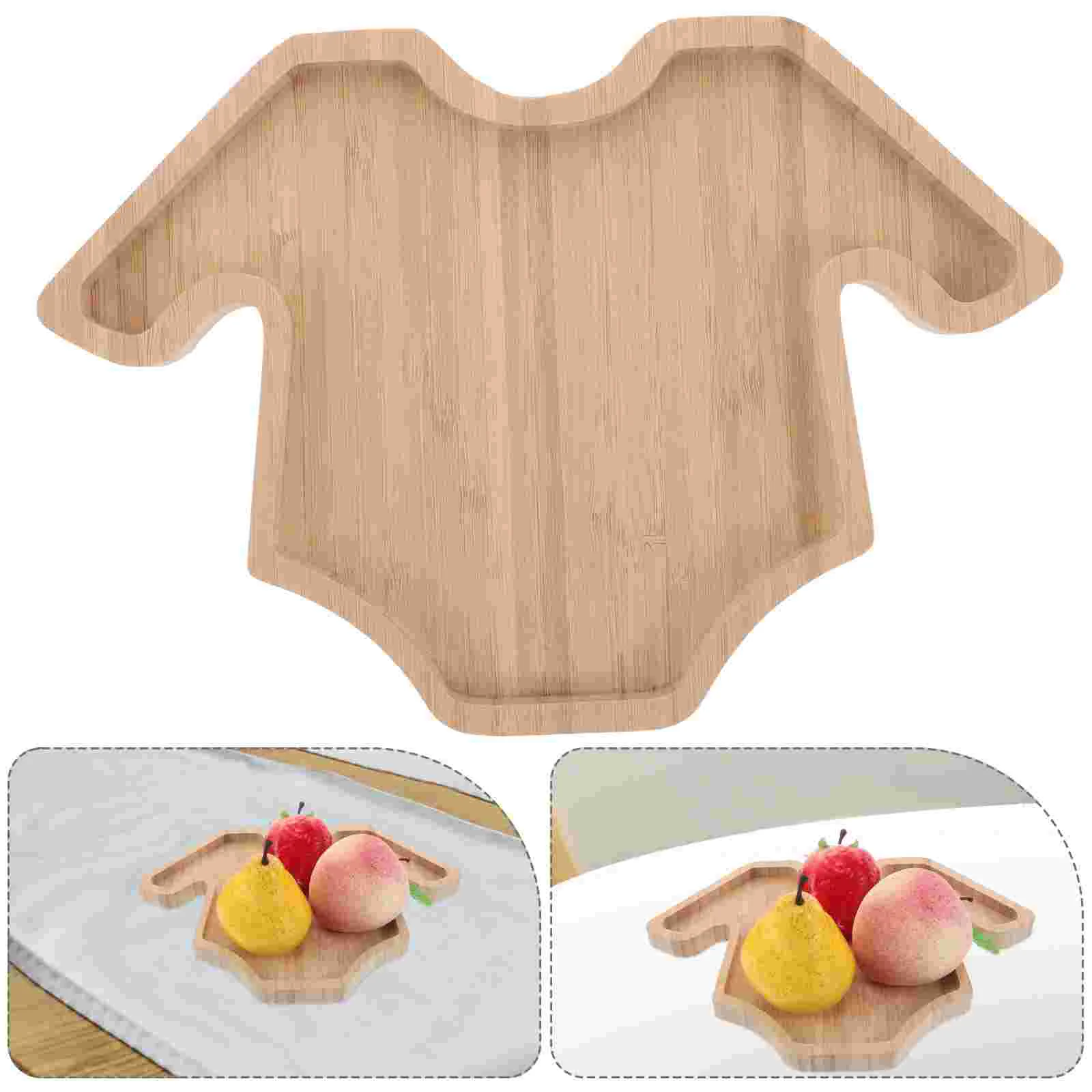 

Wooden Clothes Dinner Plate Large Serving Platter Charcuterie Tray Candy Baby Shower Food Trays