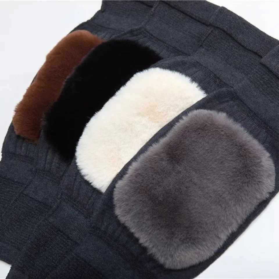 Winter Warm Knee Protectors Leg Warmer Outdoor Cycling with Thick Velvet for Men's and Women's Joints Warm Knee Brace
