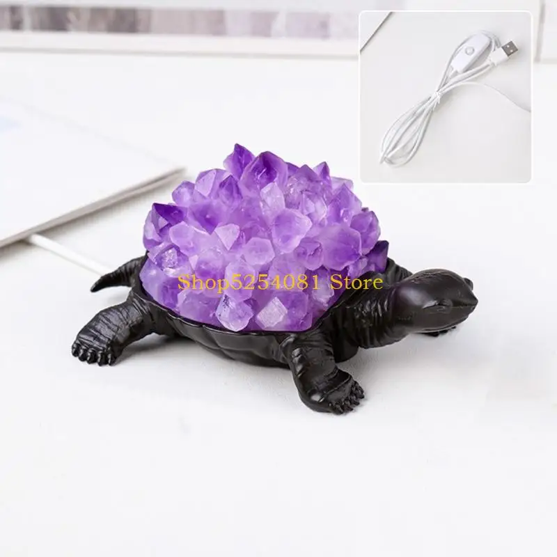 

Декоративная статуя черепахи из натурального хрусталя AXYC, украшение статуи с гладкой текстурой и яркими цветами для