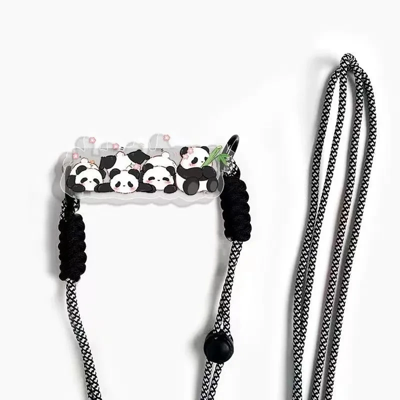Ins Cute Cartoon Heart Mobile Phone Rope Shoulder Carrying Cross Body Strap Back Clip Hanging Adjustable Phone Lanyard Universal