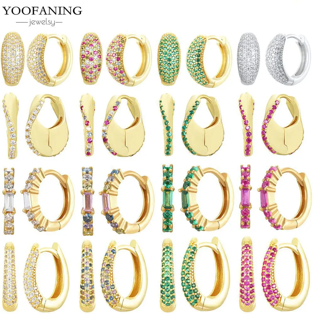 2025 New 925 Sterling Silver Ear Needle Unique  Earrings Colorful Zircon Circular Design Earrings Suitable for Women's Jewelry