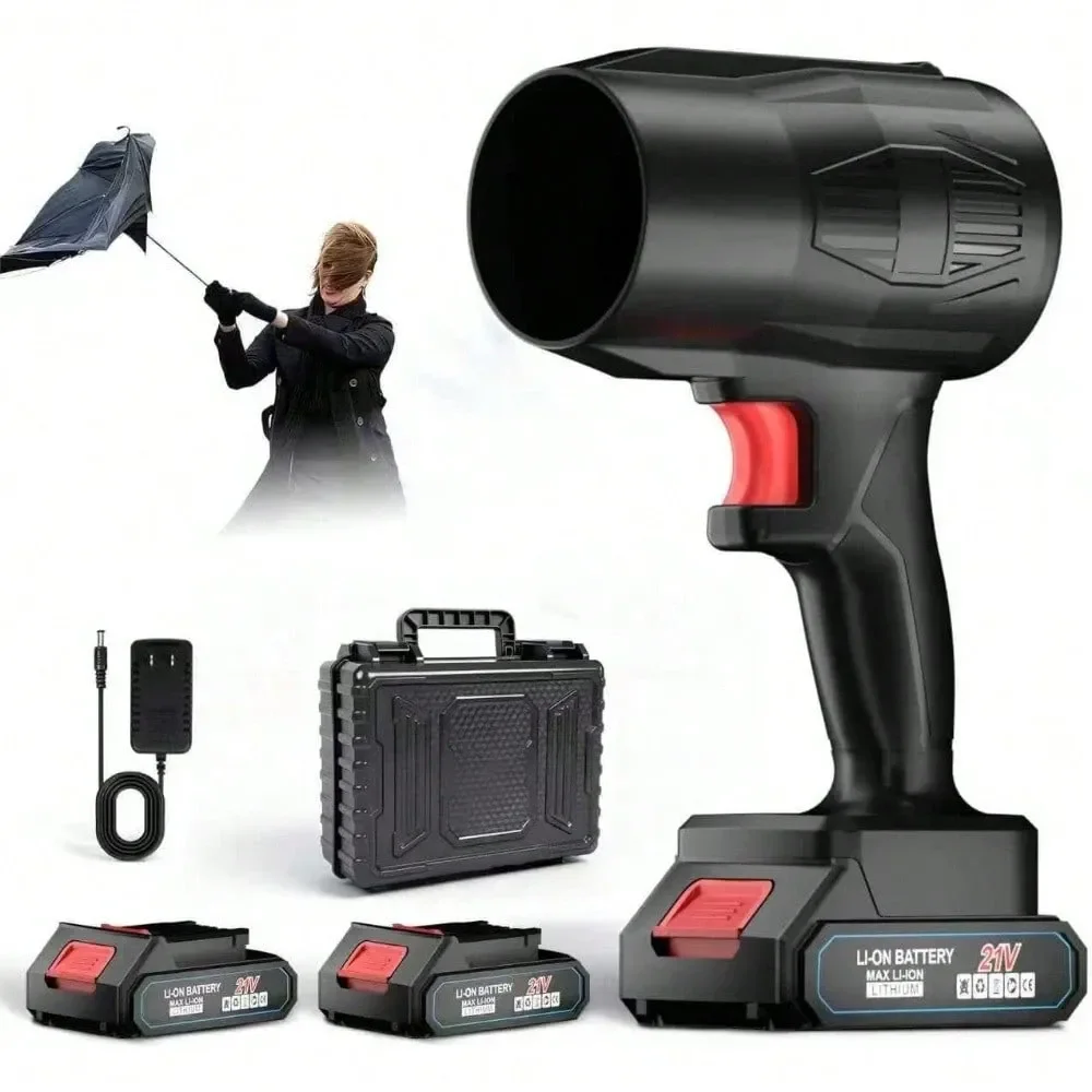 

Leaf Blower,21V Electric Handheld Leaf Blower,With 24.0Ah Batteries Fast Charger,500000RPM Blower For Patio Cleaning, Lawn Care