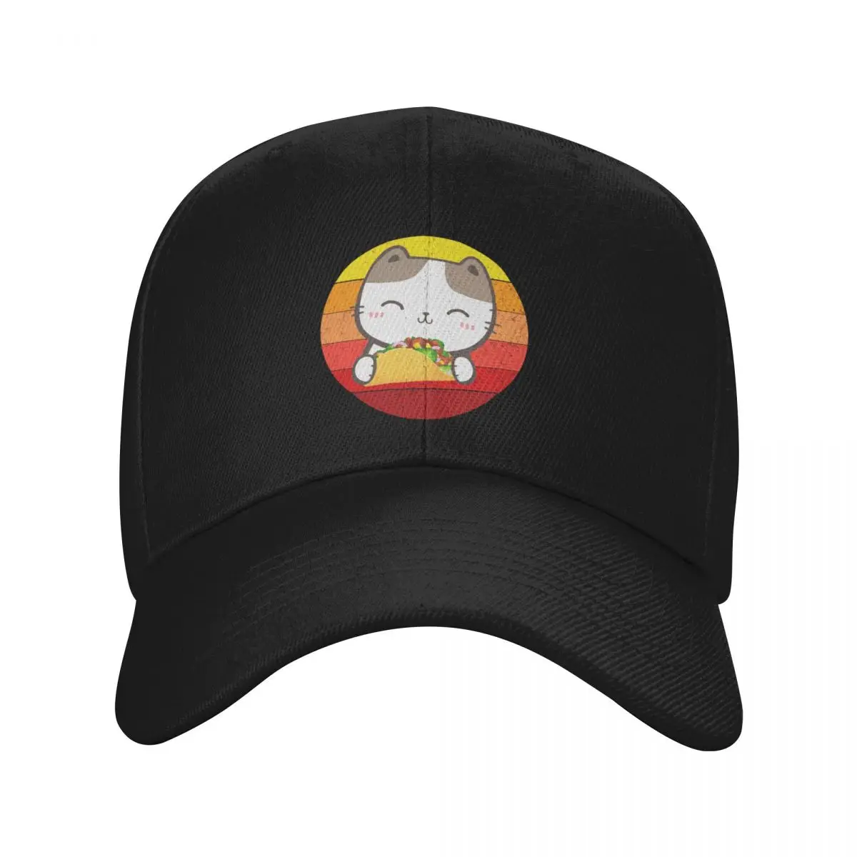 

Cute cat eating taco/Best gift for cat and taco lovers Baseball Cap Luxury Hat dad hat Rave Women's Men's