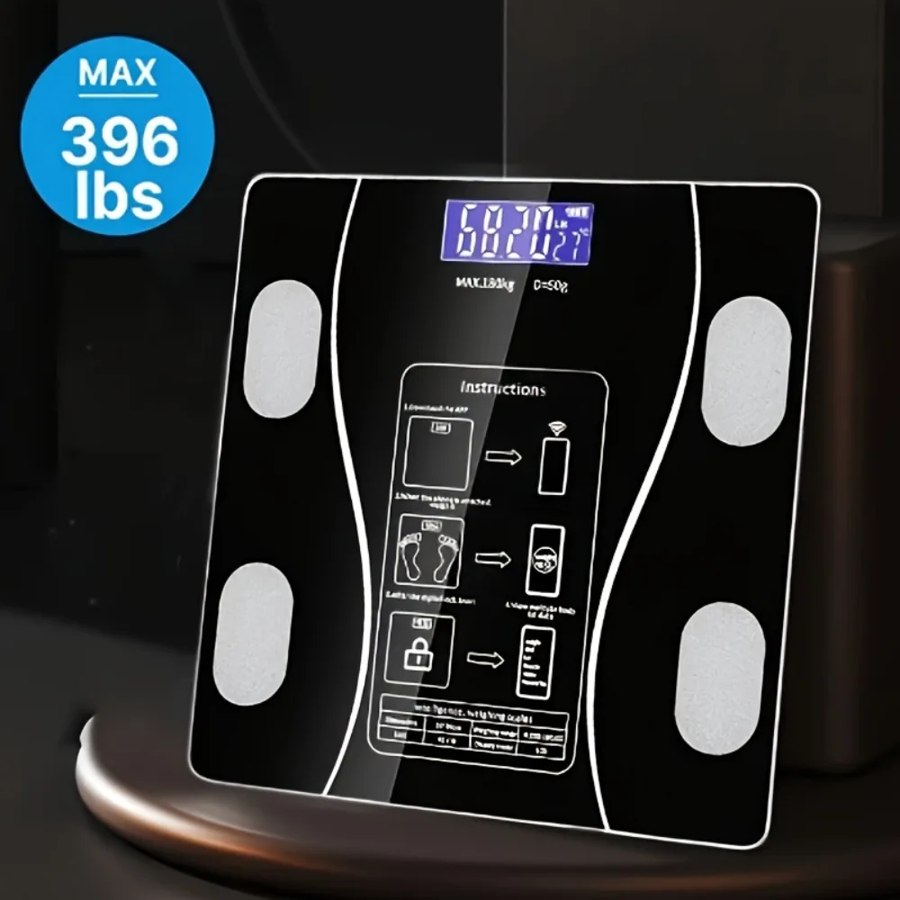 

Wireless LED Digital Bathroom Scale, Smart Body Fat Analyzer with Charging & Body Composition Testing