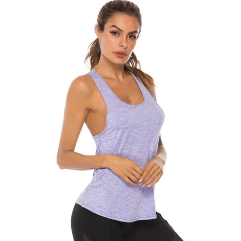 Active Women Sport Vest Gym Running Vest Racer Back Fitness Tanks Female Jogging Tank Tops Solid Strappy Vest Tanks