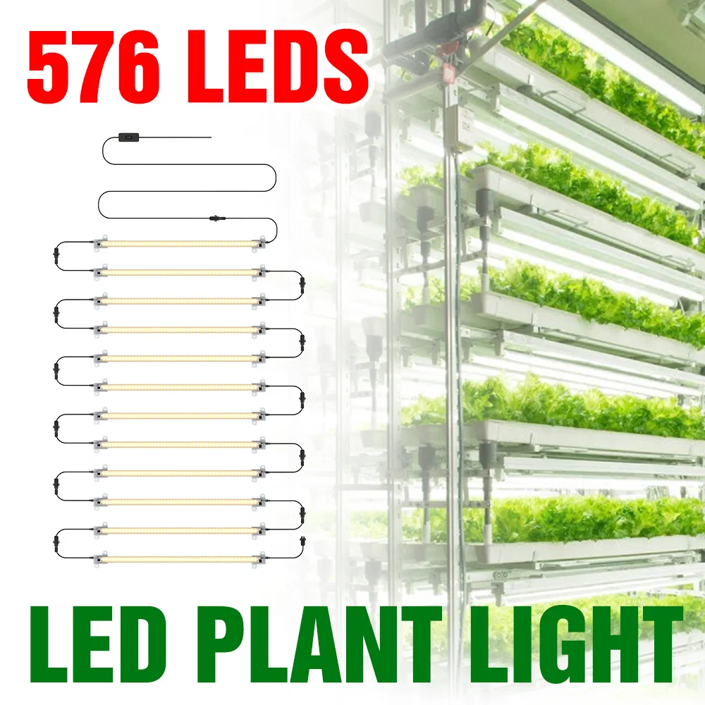 LED Grow Light Strip Full Spectrum Phyto Lamp Indoor Flower Seedlings Succulents Pot Plants Cultivation Fill Lighting AC180-240V