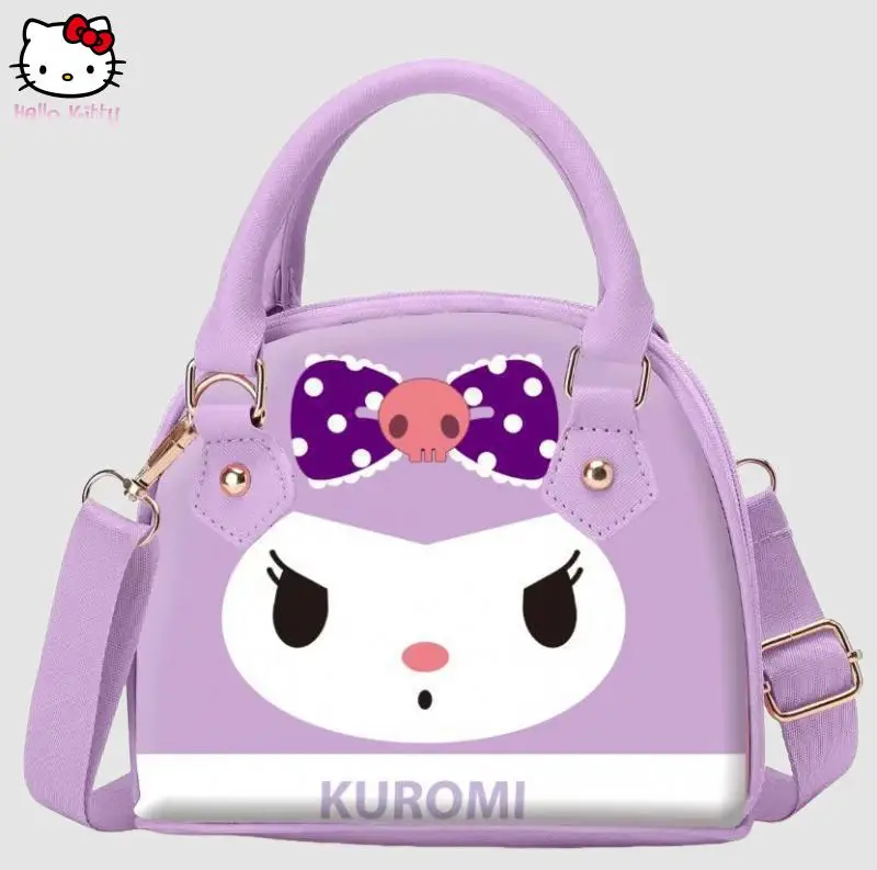 

Sanrio Kuromi New Kawaii Crossbody Bag Hello Kitty Cinnamoroll Sweet Cartoon Fashion Child One-Shoulder Makeup Bag Storage Bag