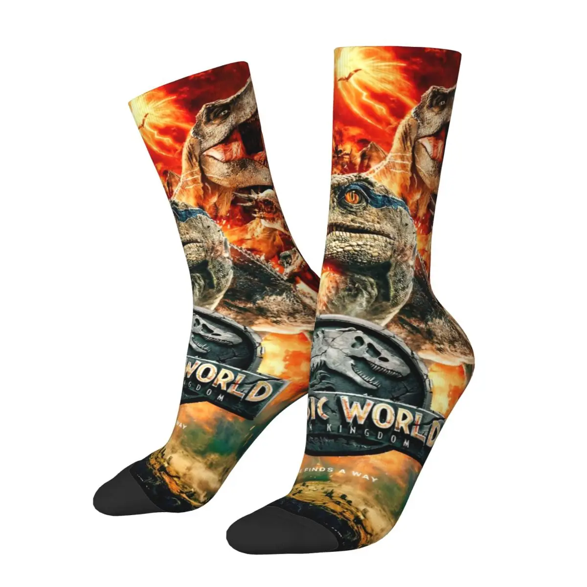 Classic Ancient Animal Giant Dinosaur Stockings Jurassic Parks Korean Socks Autumn Anti Skid Socks Women Men High Quality Socks