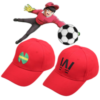 Anime Captain Tsubasa Wakabayashi Genzo Baseball Cap Nankatsu Team LOGO Sewing Embroidery Caps Ozora Tsubasa Hat Red
