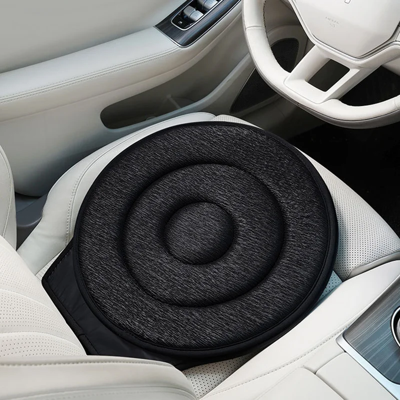 Multifuncional 360 °   Cojín giratorio para coche, cojín de asiento auxiliar de espuma viscoelástica para mujeres embarazadas, ancianos, niños, Universal