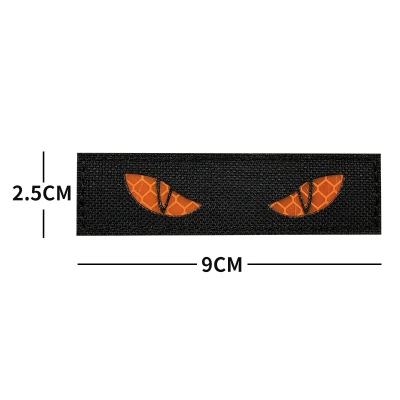 1Pc Cat Eye 3Dpvc Material Patch Badge, Luminous Effect, Hook Buckle on the Back, Suitable for Bags, Backpacks, Vests and Clothing Decoration Embroider Patch Stickers