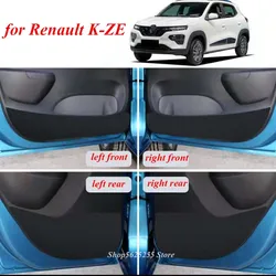 for Renault K-ZE KZE 2019 2020 Car Door Anti-kick Pads Carbon Fiber Sticker Interior Protector Accessories