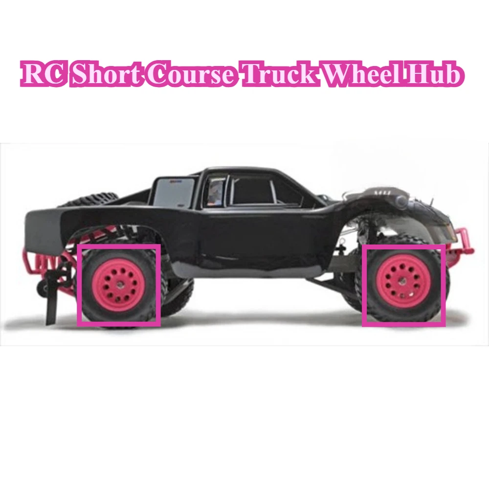 RC Short Course Truck Wheel Hub 12mm Drive custom size Pink Rear Hub For RPM Traxxas 1/10 Slash 2WD 82337 RC Vehicle Part