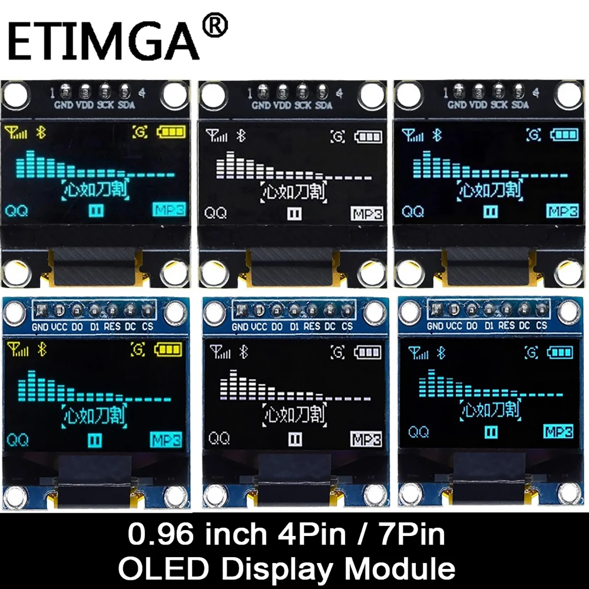 0.96 inch oled IIC Serial White OLED Display Module 128X64 I2C SSD1306 12864 LCD Screen Board For Arduino