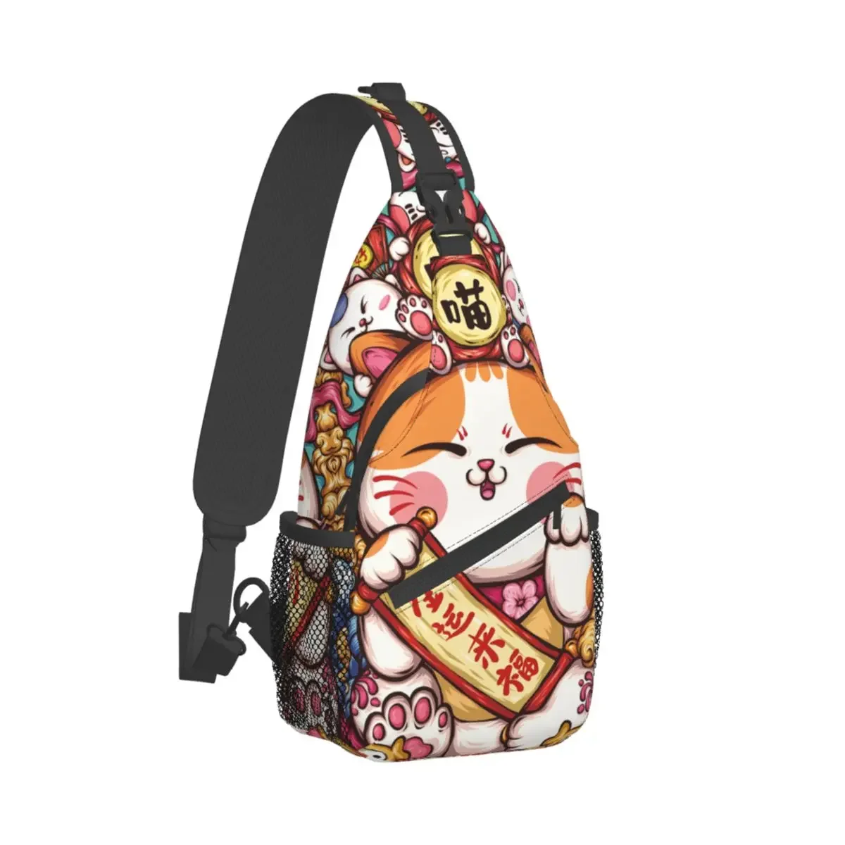 Japanese Style Crossbody Bag Sports Lucky And Blessing Chest Bag Unisex Women Man Fashion Shoulder Backpacks Travel