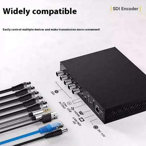 Imagen 2 del producto Decodificador 4K del codificador SDI de 4 canales ENC4S con soporte SRT NDI RTMP para transmisión en vivo