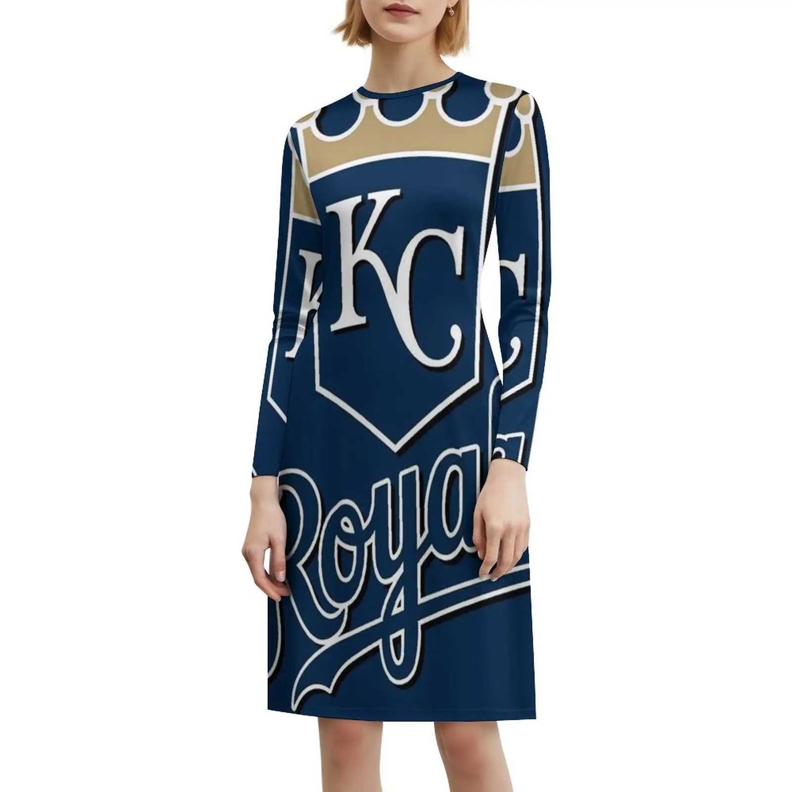 فستان Kc Royals مُزين بنقشة الزهور للنساء للربيع والصيف فستان كاجوال للحفلات Kc Royals اقتباسات مضحكة فيلم موسيقى نسائي #6