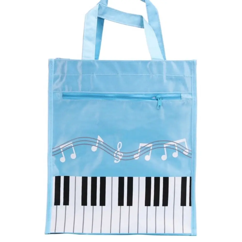 

Easy To Fold Durable Piano Keys Handbag Creative Washable Grocery Storage Bag Portable Sturdy Shopping Bag Music Lovers