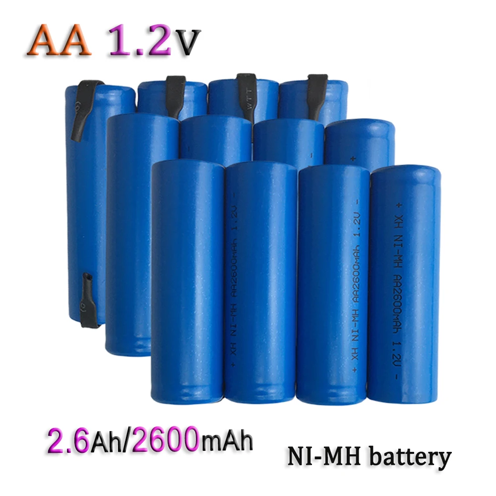 AA 1.2V-D 2600mAh  NI-MH Rechargeable Battery Suitable  For MP3 RC Toys LED Flashligh etc.